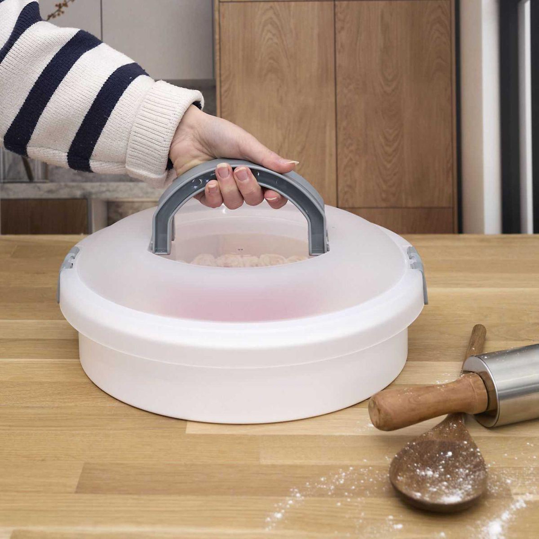 Voir la diapositive 3 : Lily Cook Boîte à gâteaux  transportable  28cm transparent