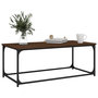 Voir la diapositive 4 : VIDAXL Table basse Chene marron 102x50x40 cm Bois d'ingenierie et fer