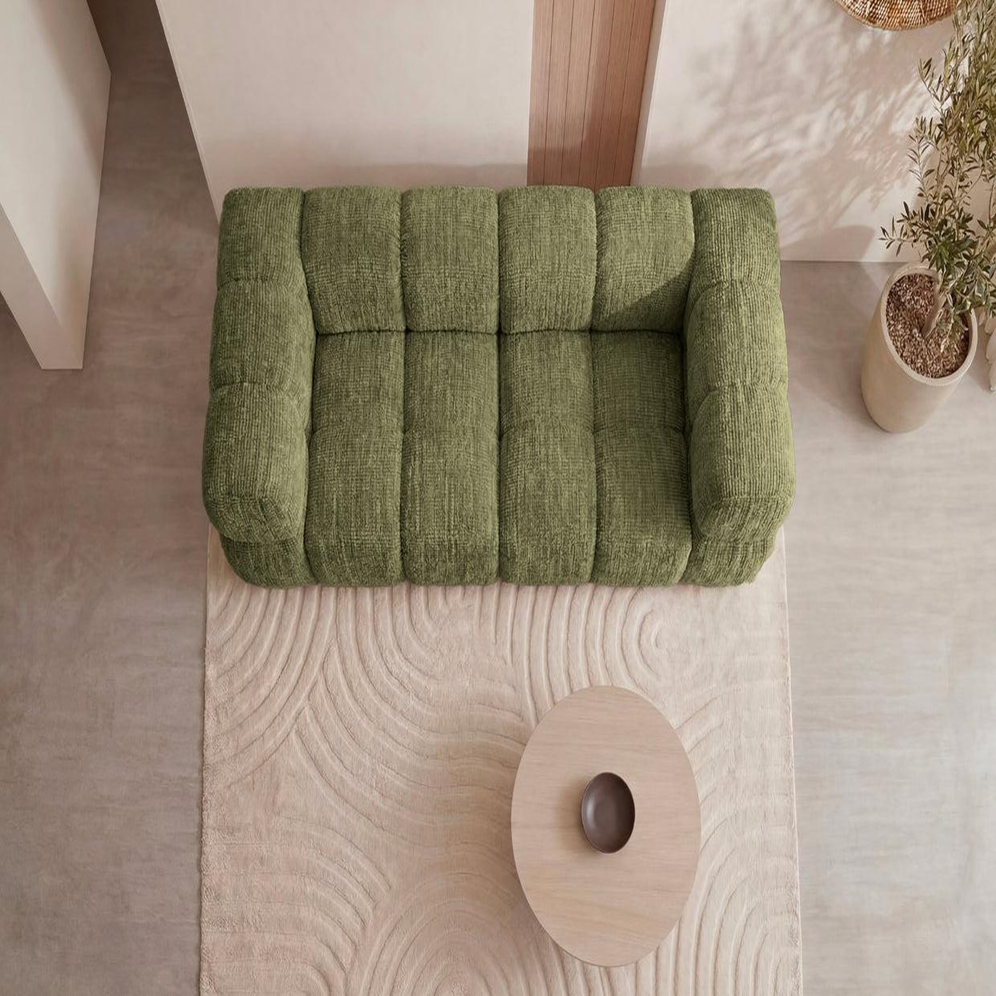 Voir la diapositive 6 : CASANOVA PARIS Gustave - canapé droit tissu chenille 2 places
