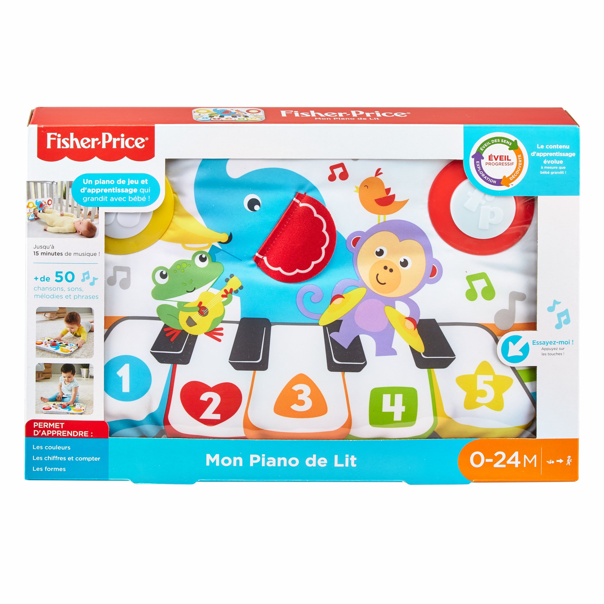 Fisher-Price Mon Piano Rigolo jouet interactif lumineux et musical pour bébé dès 6 mois