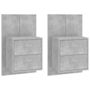 Voir la diapositive 2 : VIDAXL Tables de chevet murales 2 pcs Gris beton