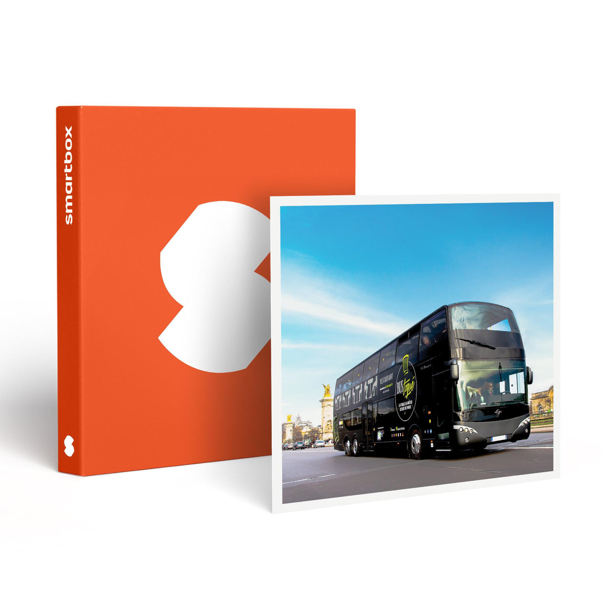 Smartbox Déjeuner insolite 4 plats avec visite de paris dans le bus à impériale le saint-germain 1920 - coffret cadeau gastronomie