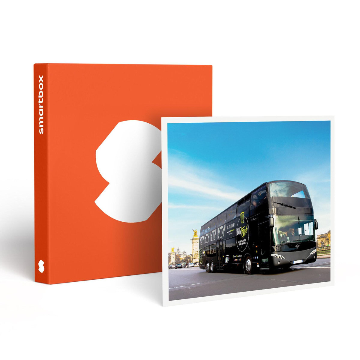 Smartbox Déjeuner insolite 4 plats avec visite de Paris dans le bus à impériale Le Saint-Germain 1920 - Coffret Cadeau Gastronomie