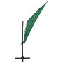 Voir la diapositive 4 : VIDAXL Parasol de jardin a 4 niveaux avec mat en aluminium vert
