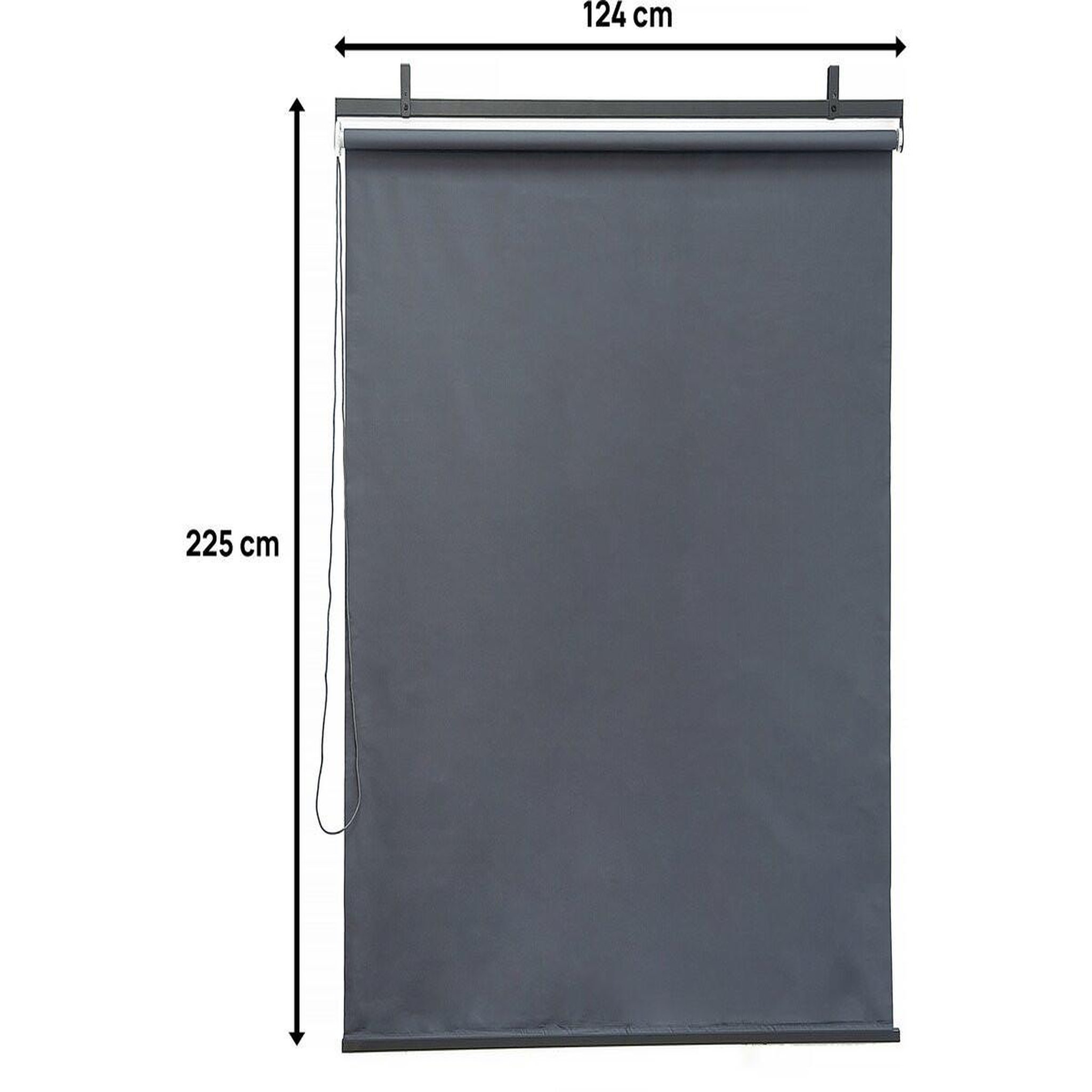 Voir la diapositive 3 : Habitat et Jardin Lot de 3 stores rétractables pergola - 124 x 225 cm - gris anthracite