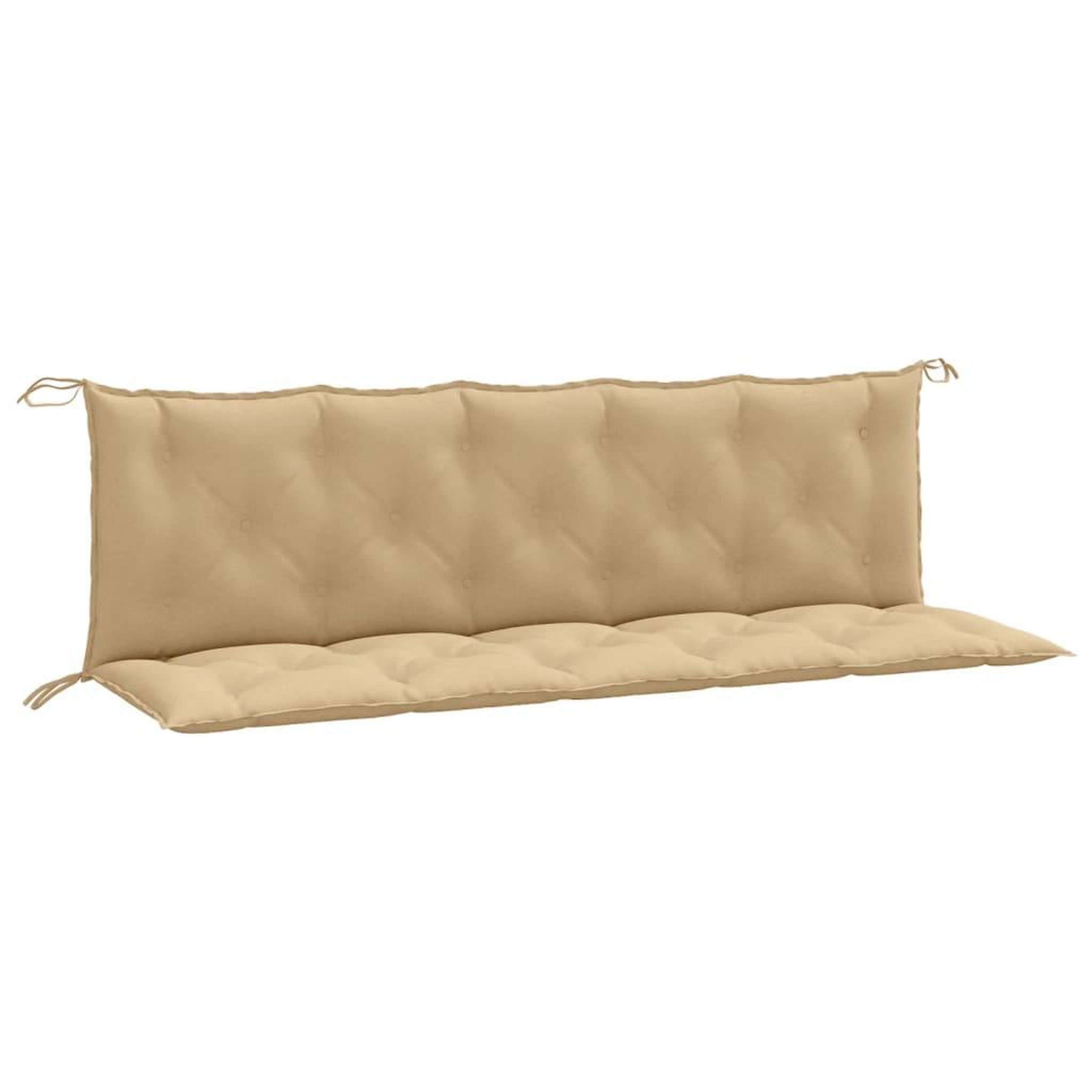 Voir la diapositive 2 : VIDAXL Coussins de banc de jardin lot de 2 beige melange tissu