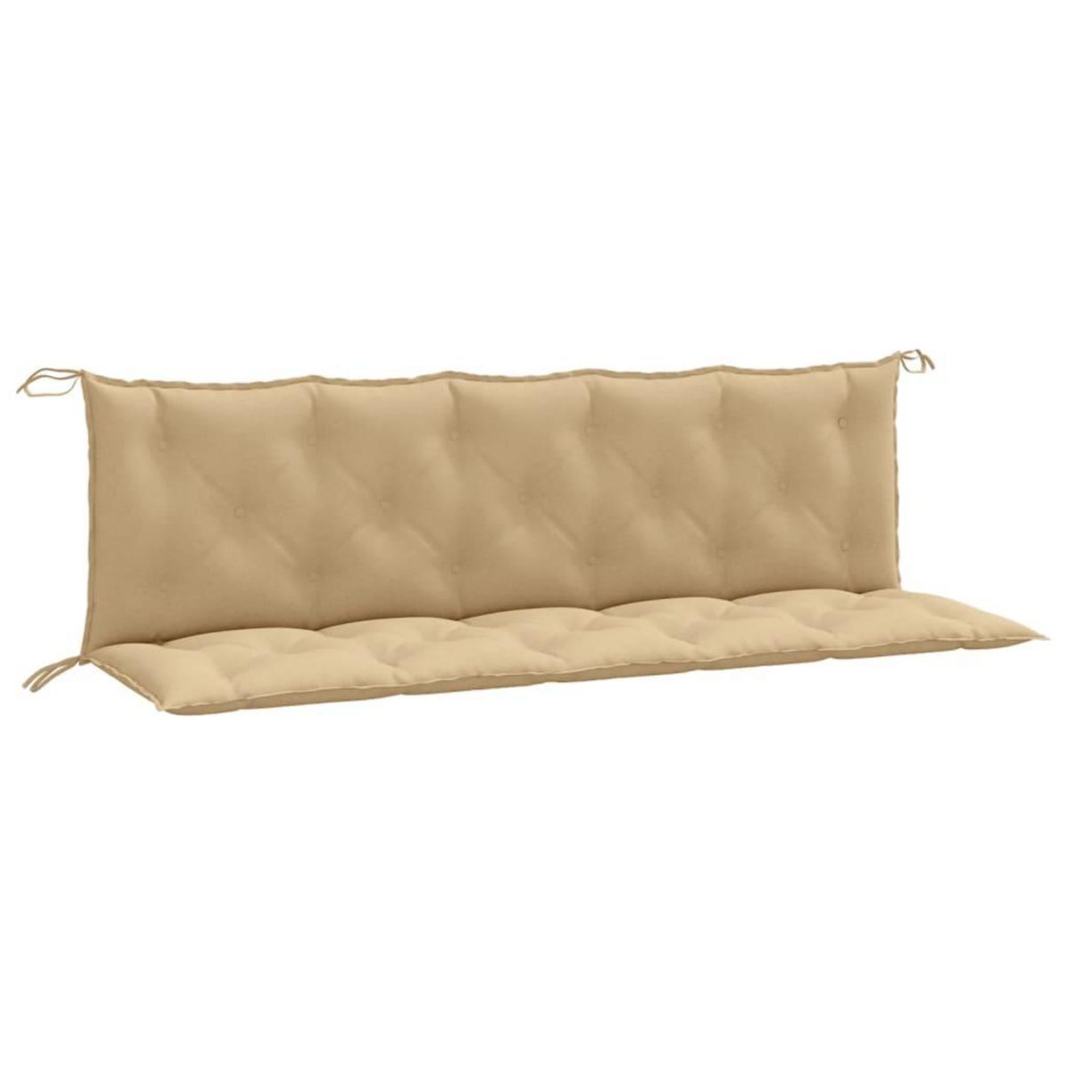 VIDAXL Coussins de banc de jardin lot de 2 beige melange tissu