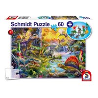 Nathan - Puzzle Enfant - Puzzle 60 p - Les dinosaures du Crétacé