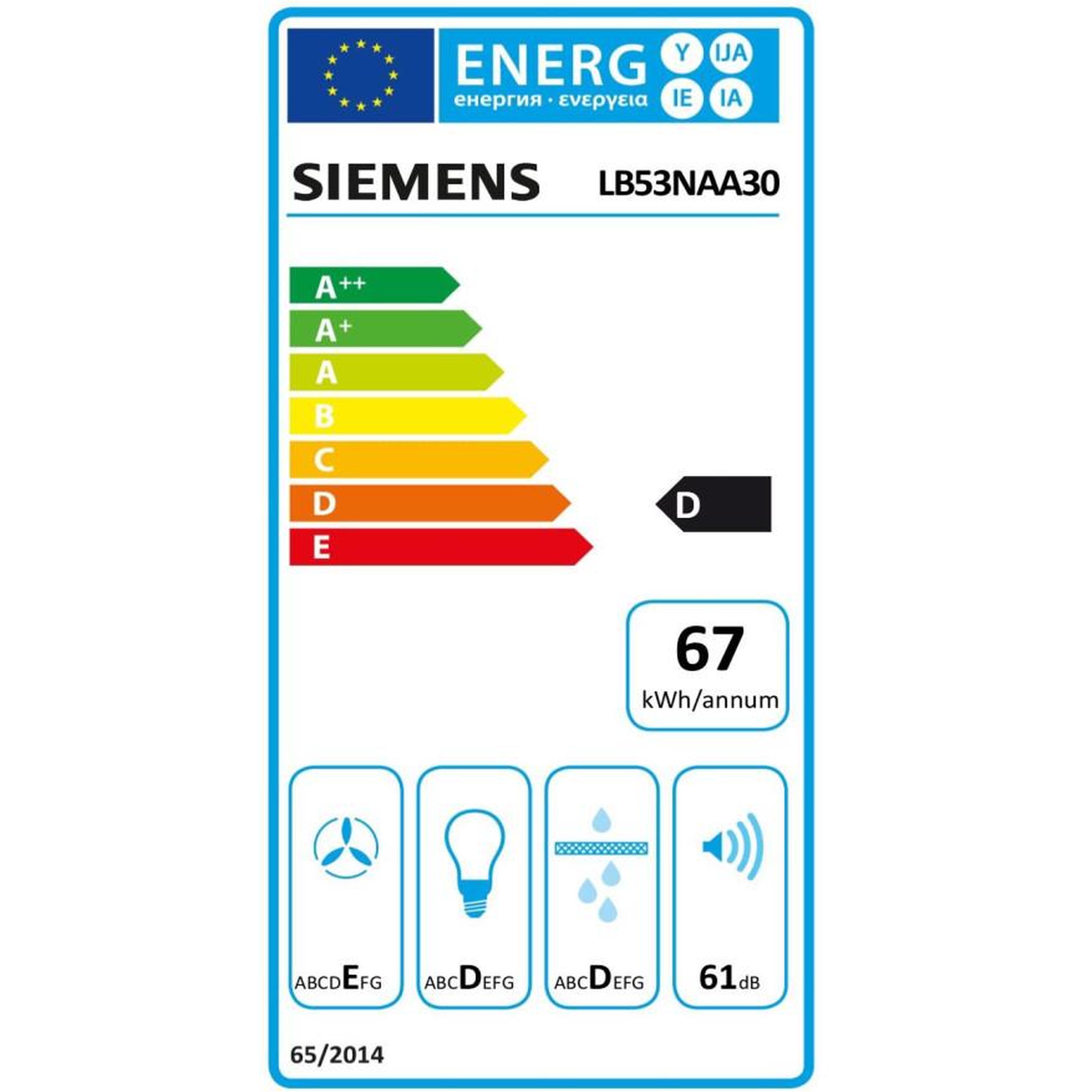 Voir la diapositive 2 : Siemens Groupe filtrant 53cm 300m3/h - lb53naa30