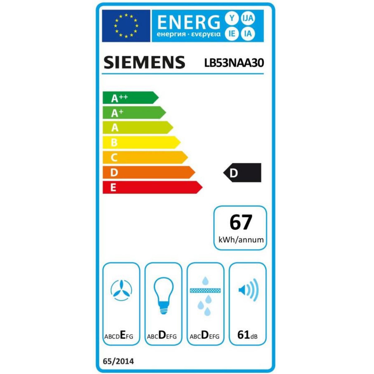 Siemens Groupe filtrant 53cm 300m3/h - lb53naa30