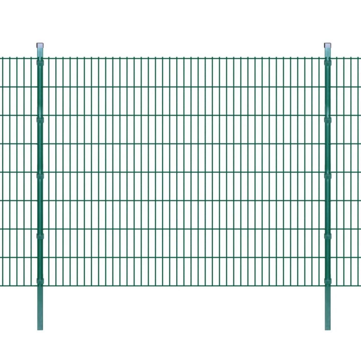 VIDAXL Panneaux et poteaux de cloture 2D pour jardin 2008x1630 mm 22 m