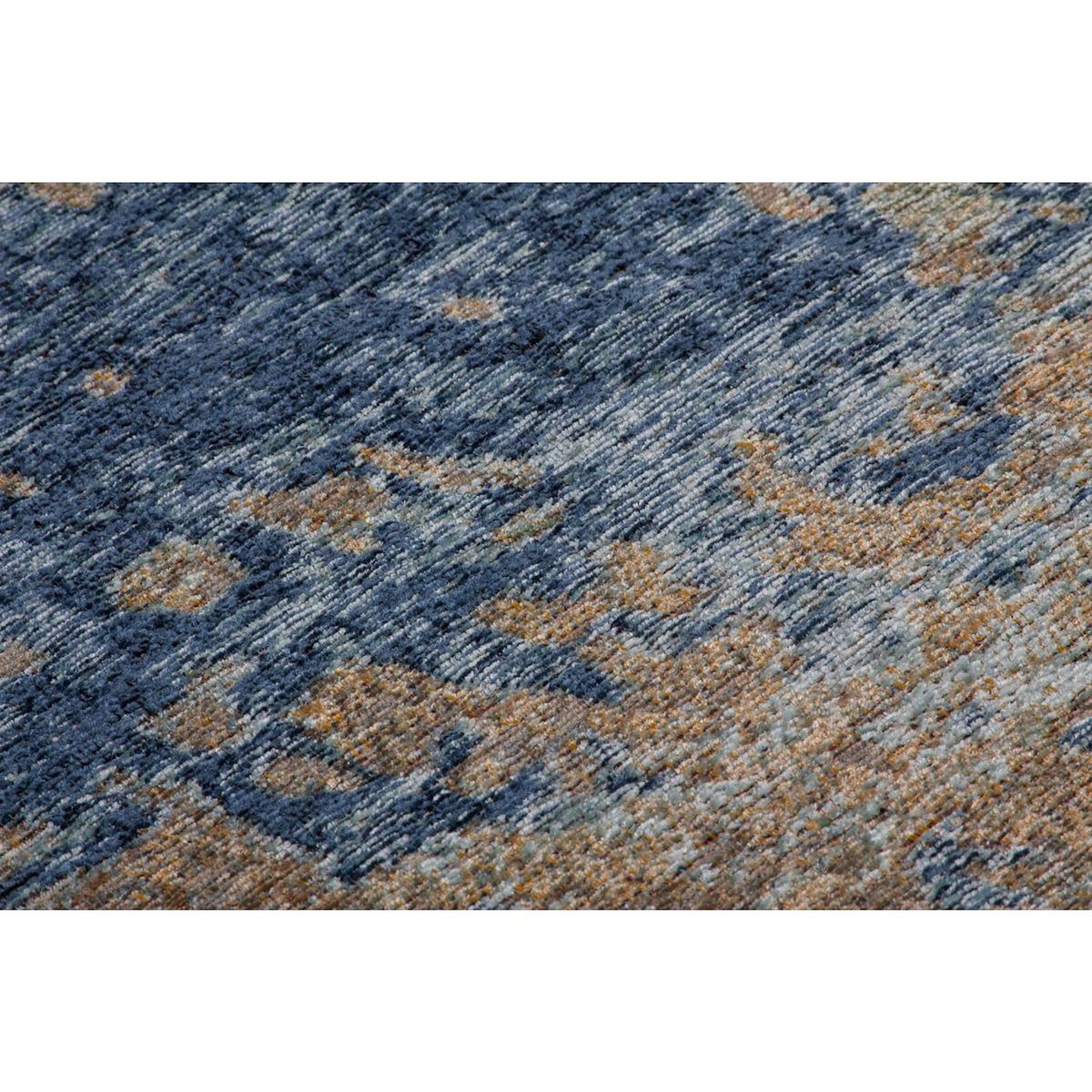 Paris Prix Tapis Vintage à Poils Courts  Blaze  Bleu
