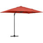 Voir la diapositive 3 : Habitat et Jardin Parasol jardin déporté Alu  Sun 4   - Rectangle - 3 x 4 m - Rouge - Dalles à lester incluses