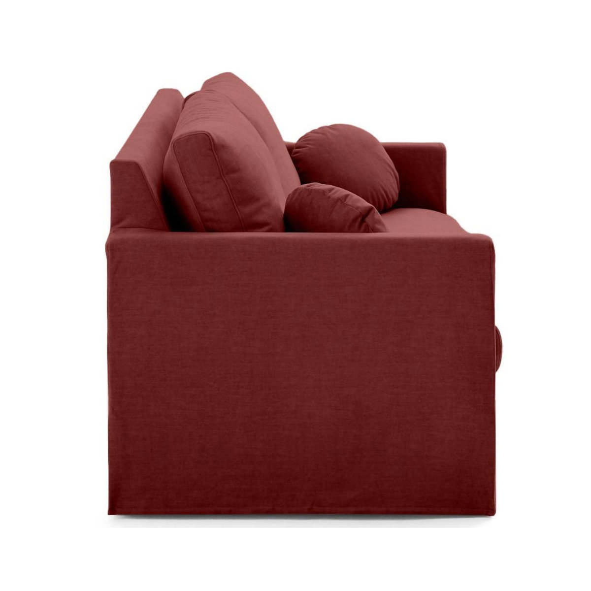 LISA DESIGN Serena - canapé droit déhoussable 3 places en velours