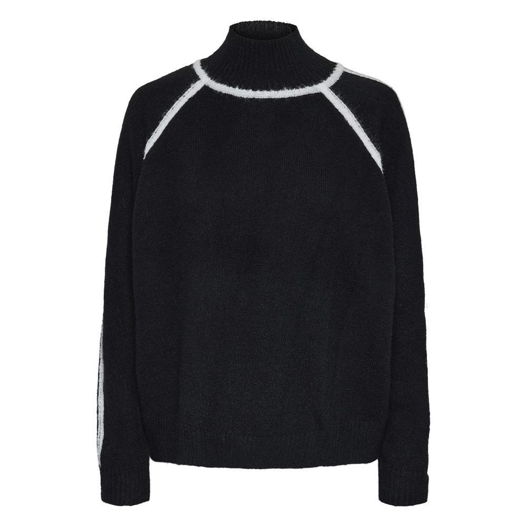Voir la diapositive 3 : Pieces Pull Noir Femme Pieces Lola