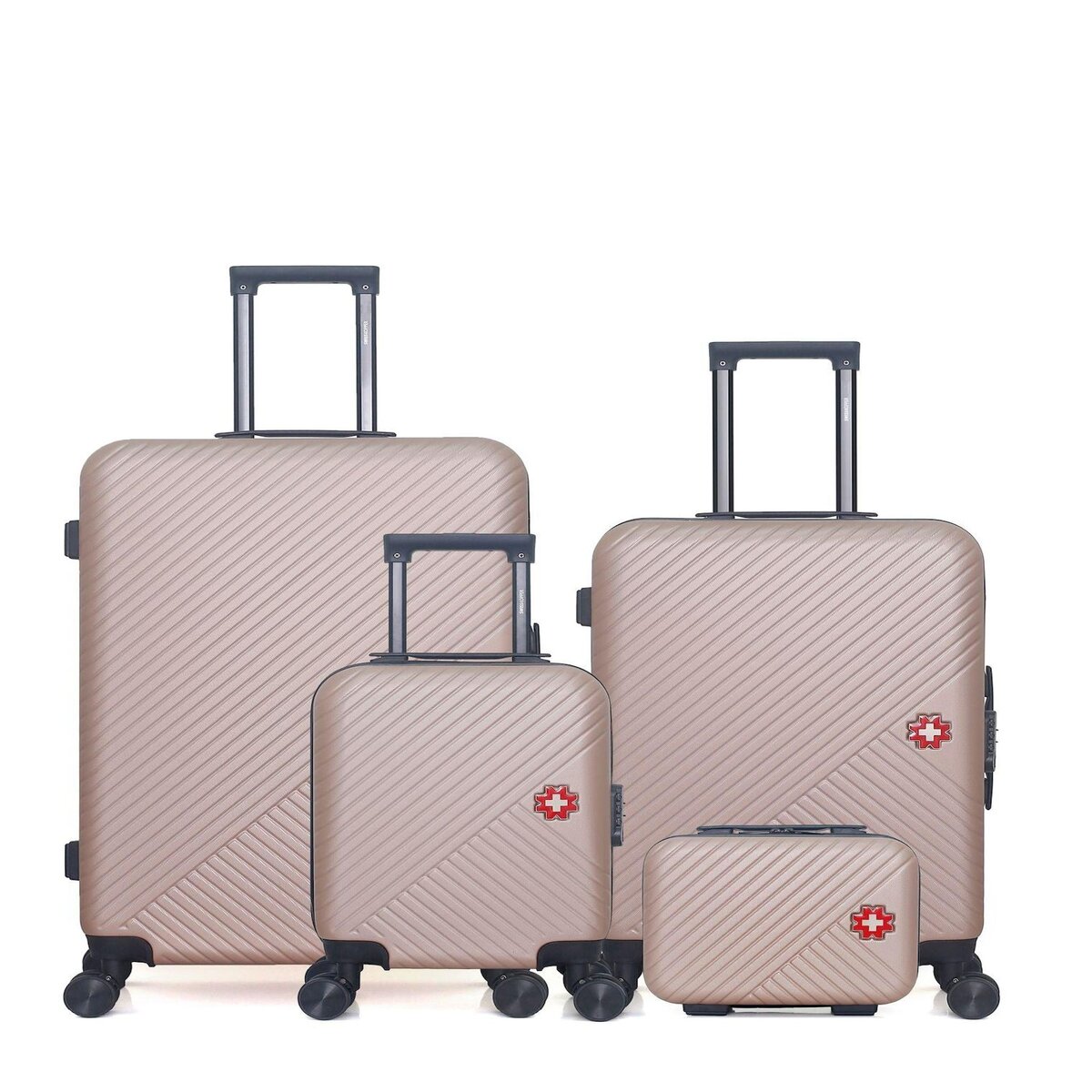 SWISS KOPPER SWISS KOPPER - LOT DE 4 - Valises grand format, weekend, cabine XXS et vanity SPIEZ