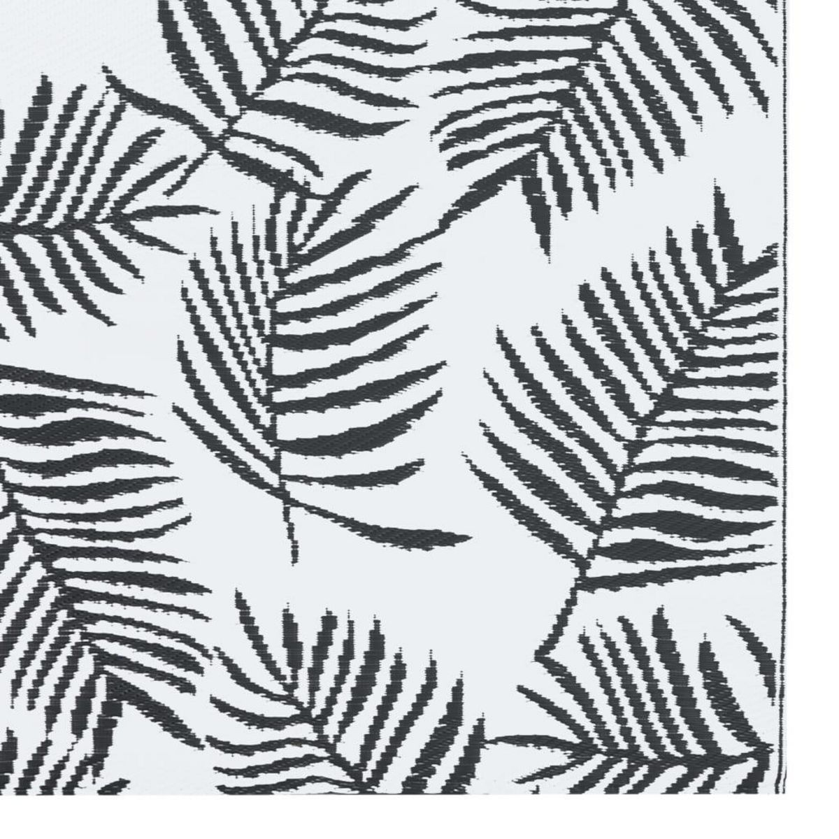 VIDAXL Tapis d'exterieur ARAKIL Blanc et noir 80x150 cm PP