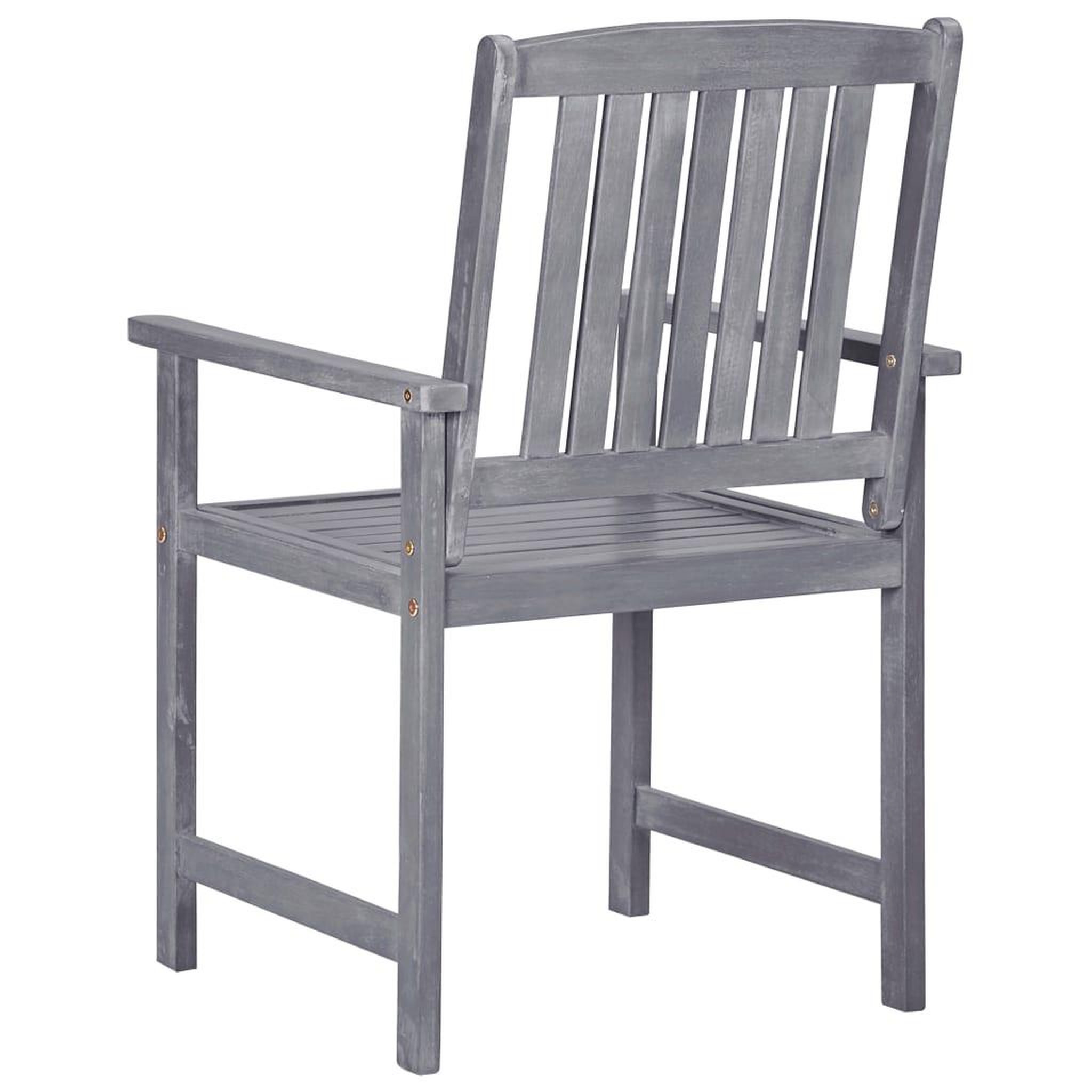 Voir la diapositive 3 : VIDAXL Chaises de jardin lot de 4 Bois massif d'acacia Gris