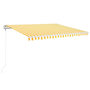 Voir la diapositive 2 : VIDAXL Auvent automatique capteur de vent LED 450x350cm Jaune et blanc