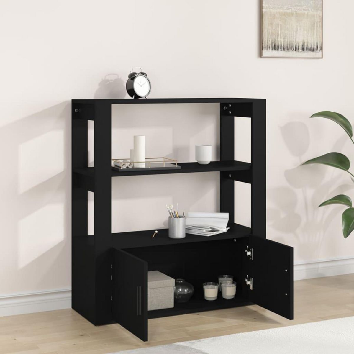 VIDAXL Buffet Noir 80x30x90 cm Bois d'ingenierie