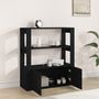 Voir la diapositive 3 : VIDAXL Buffet Noir 80x30x90 cm Bois d'ingenierie