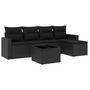 Voir la diapositive 2 : VIDAXL Salon de jardin 6 pcs avec coussins noir resine tressee