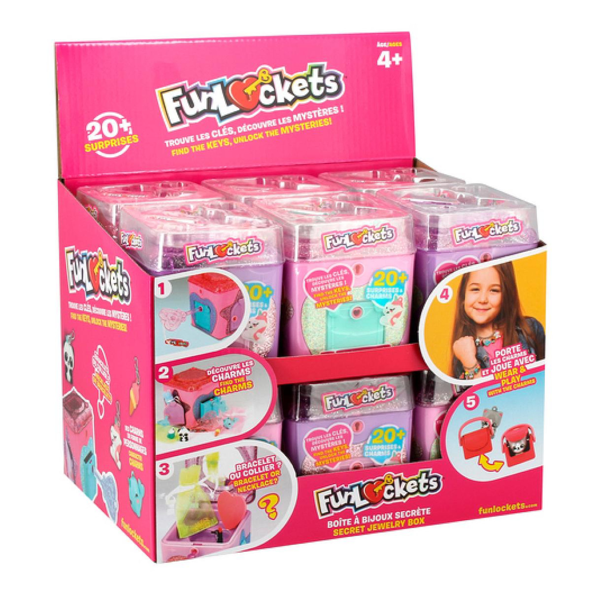 Voir la diapositive 2 : TF1 Games Jumbo Funlockets - boite à secrets asst