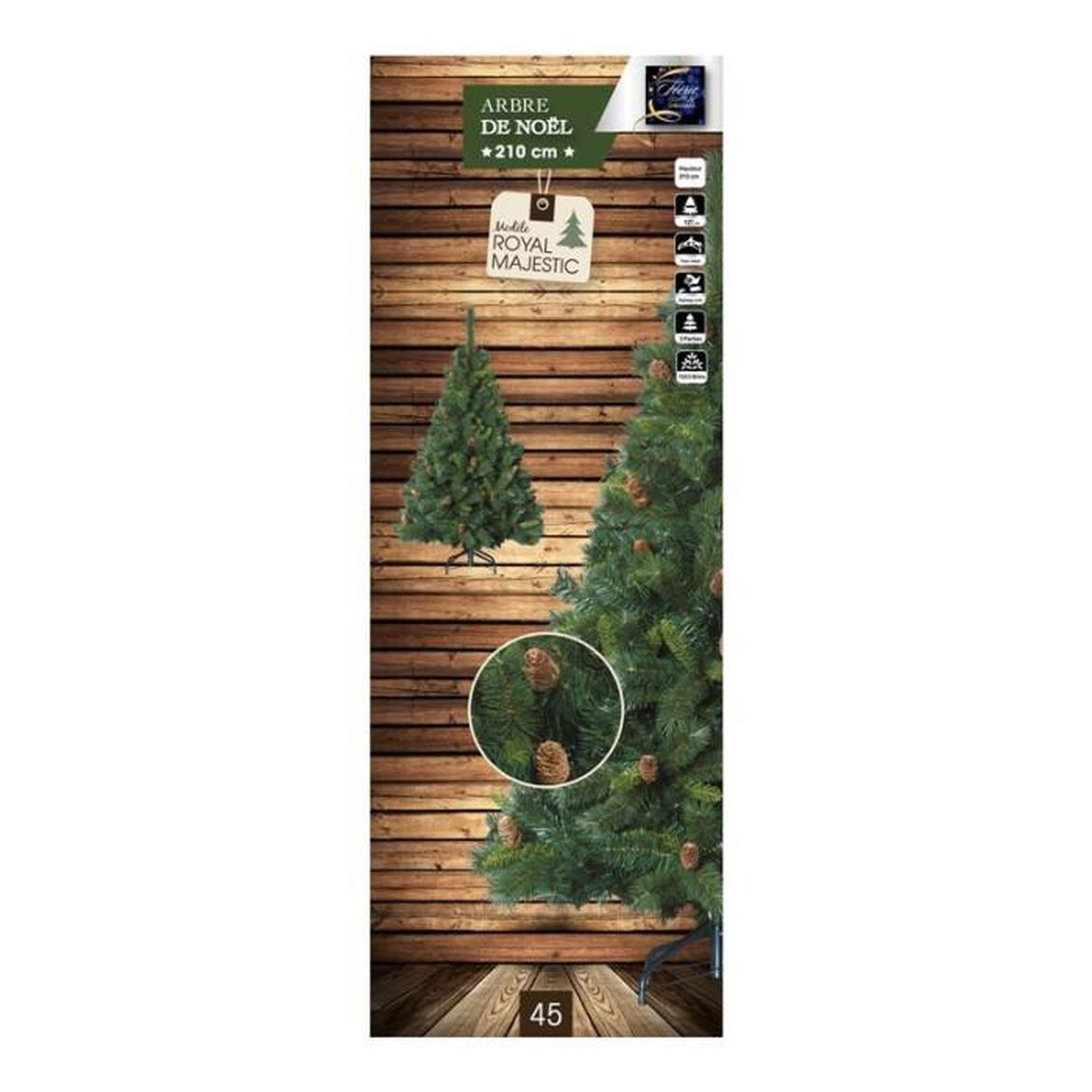 Voir la diapositive 3 : FEERIC LIGHT & CHRISTMAS Sapin de Noël  Royal Majestic  210cm Vert