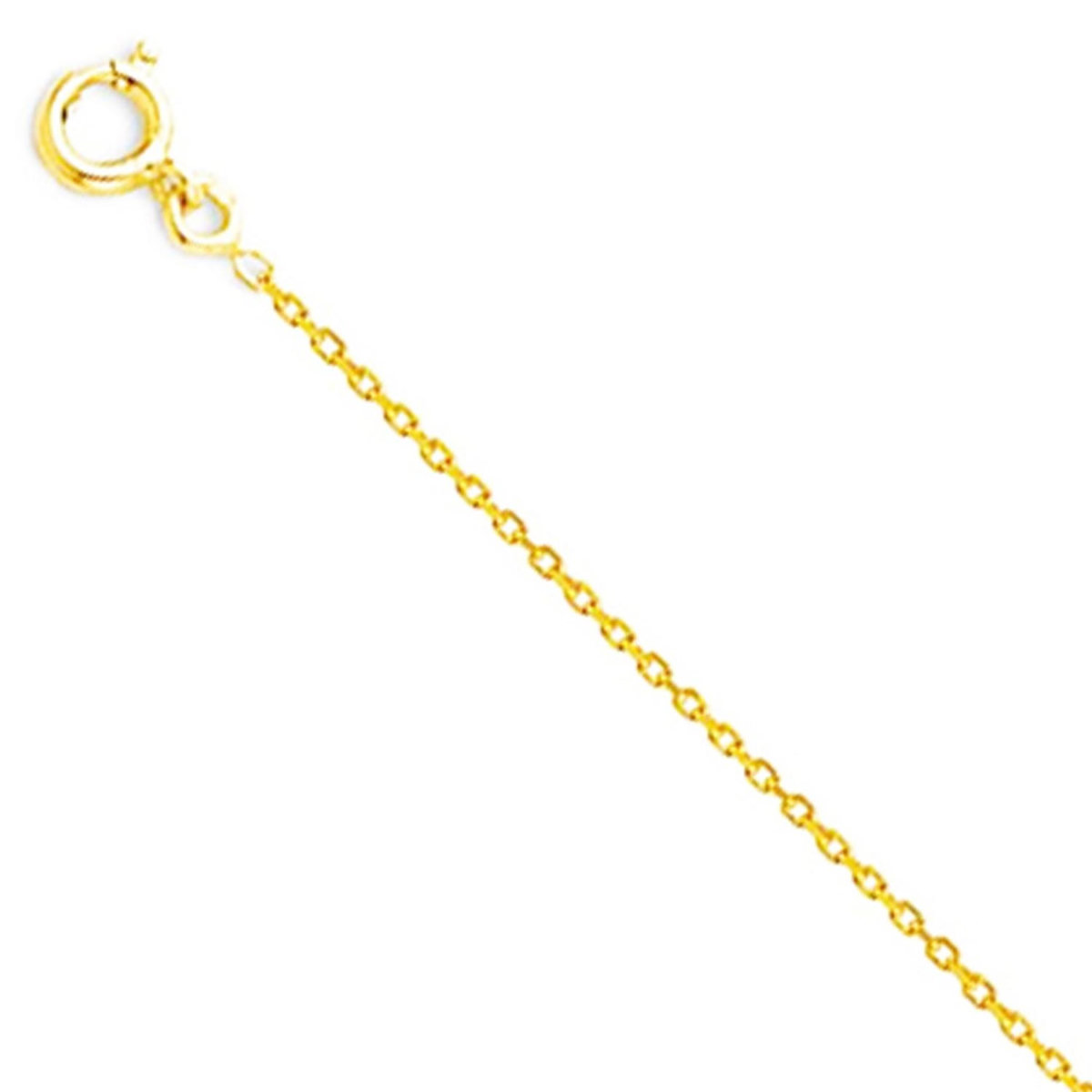 L'ATELIER D'AZUR Collier Chaine Forçat Diamantée - Or Jaune - Homme ou Femme - 50cm
