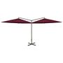 Voir la diapositive 2 : VIDAXL Parasol de jardin double et mat en acier Rouge bordeaux 600 cm