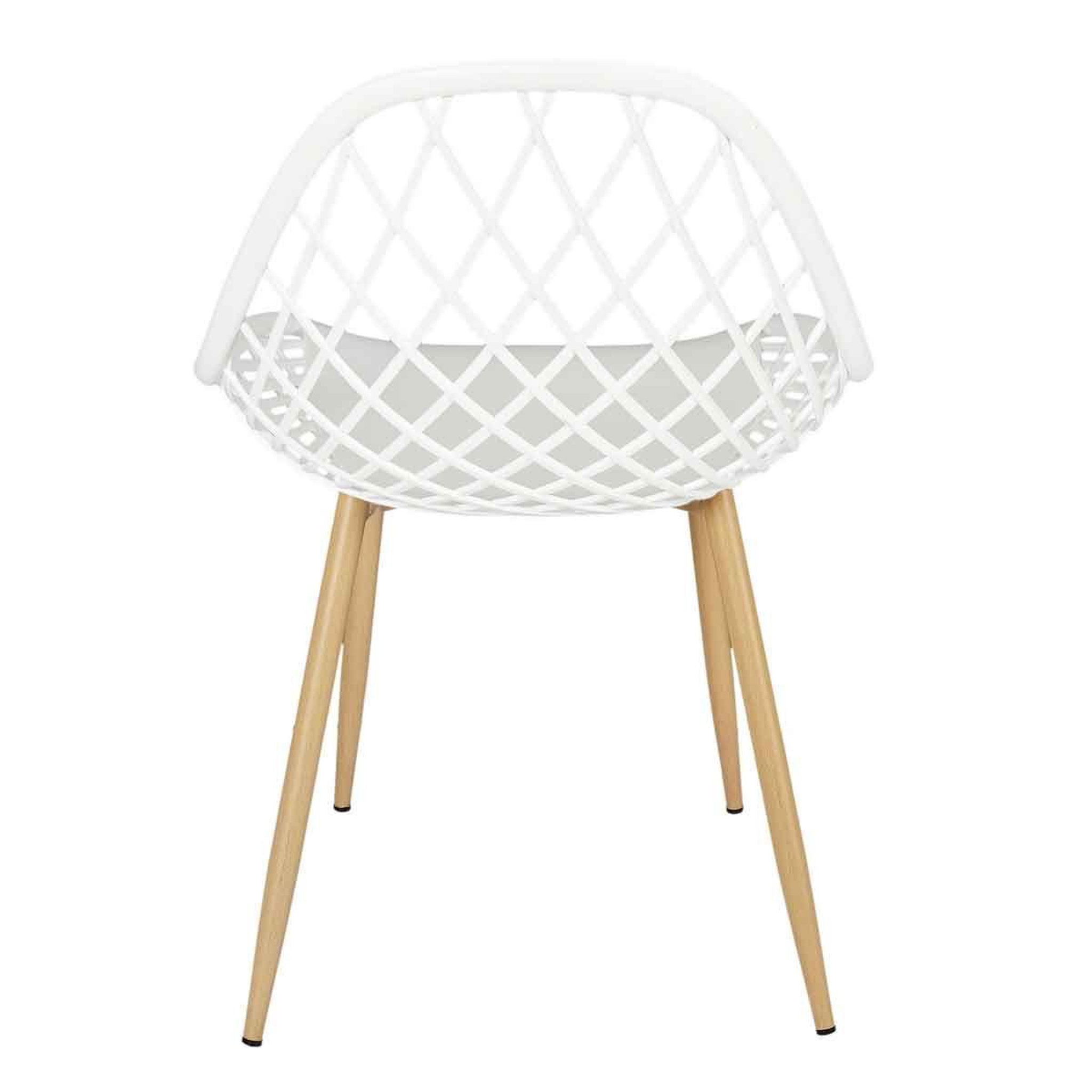 Voir la diapositive 5 : The Home Deco Factory Lot de 4 chaises design  malaga  80cm blanc