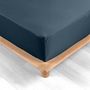 Voir la diapositive 2 : Paris Prix Drap Housse  Percaline  140x190cm Bleu Nuit
