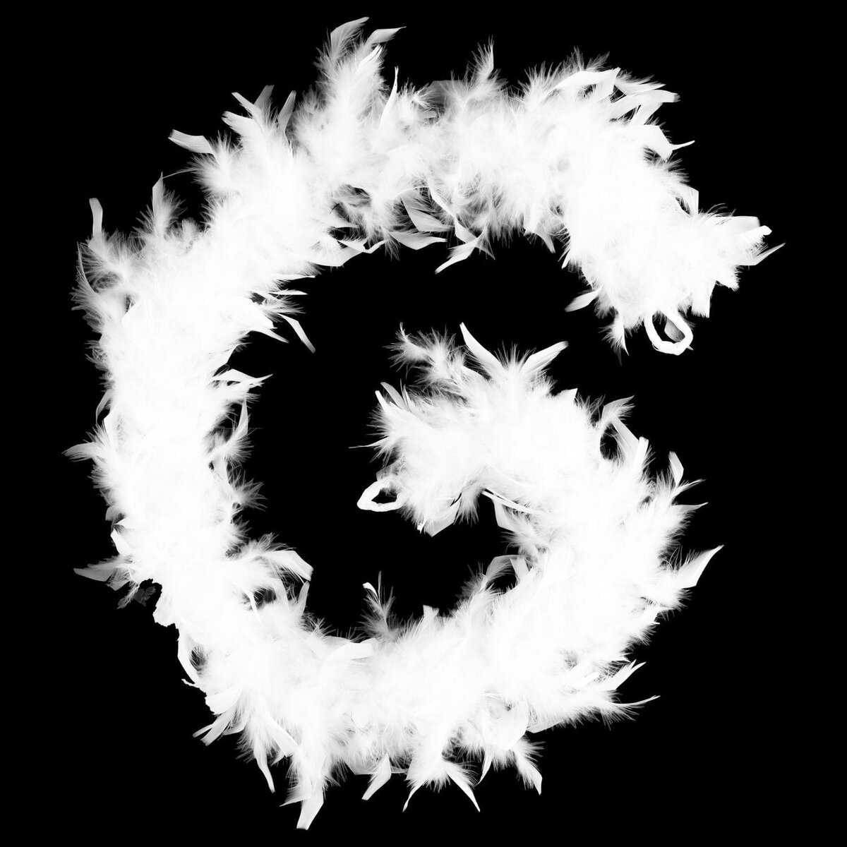 TOILINUX Lot 2x Guirlande de Noël Plumes Boa - 1,80 m - Blanc