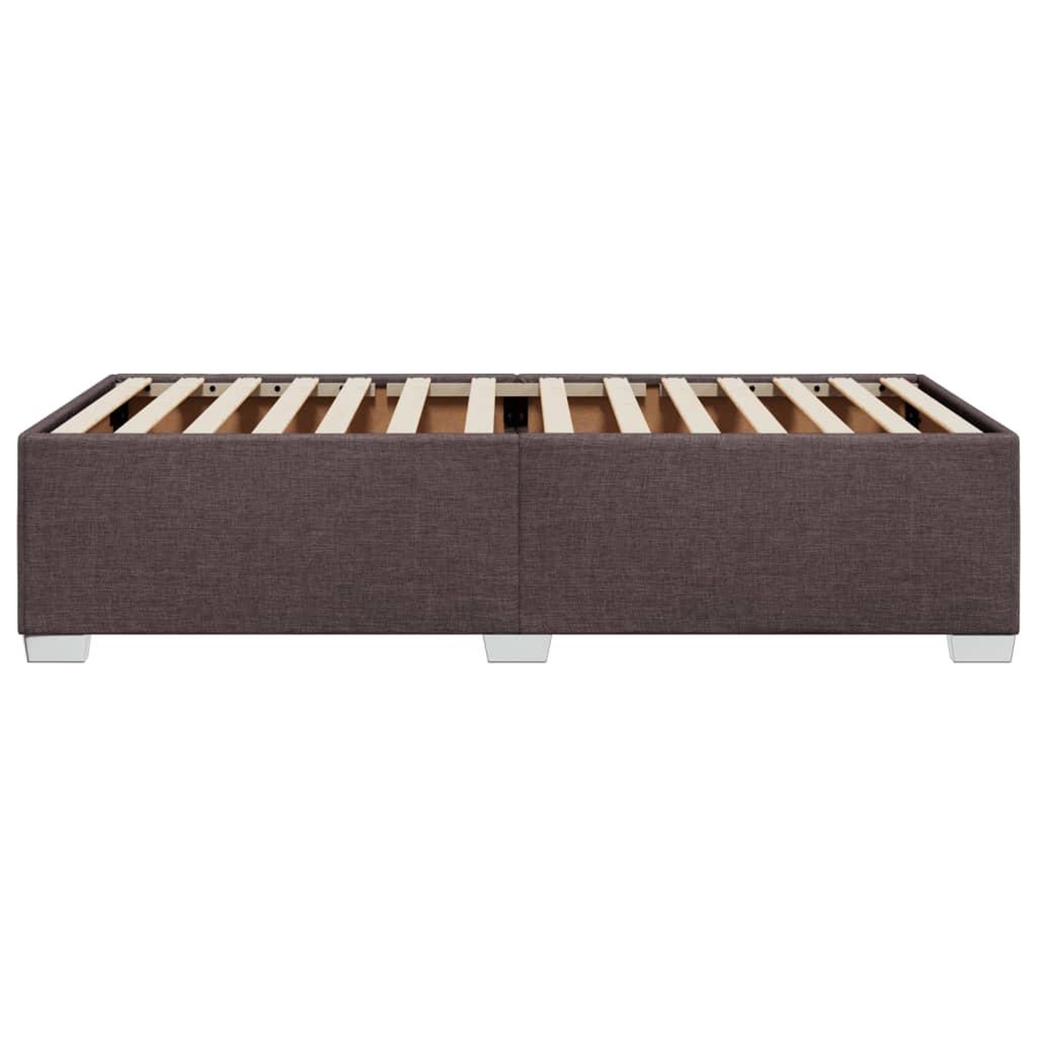 Voir la diapositive 5 : VIDAXL Cadre de lit sans matelas marron fonce 80x200 cm tissu