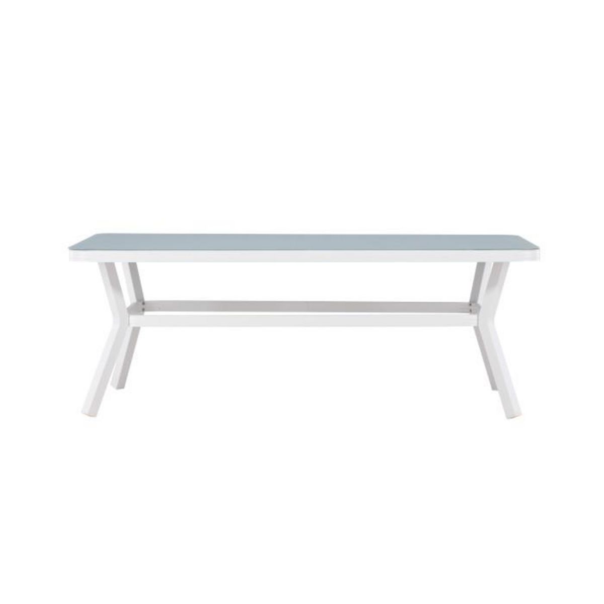 Paris Prix Table de Jardin  Virya  200cm Blanc & Gris