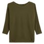 Voir la diapositive 3 : IN EXTENSO Pull manches 3/4 vert kaki femme