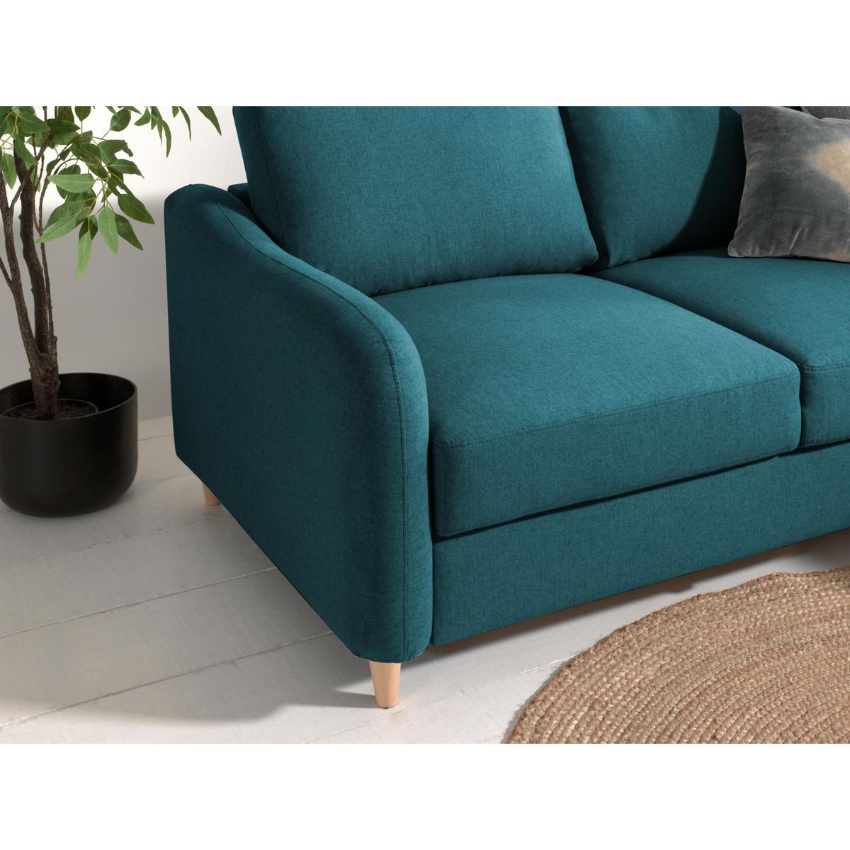 LISA DESIGN Will - canapé d'angle droit - convertible - 5 places - en tissu