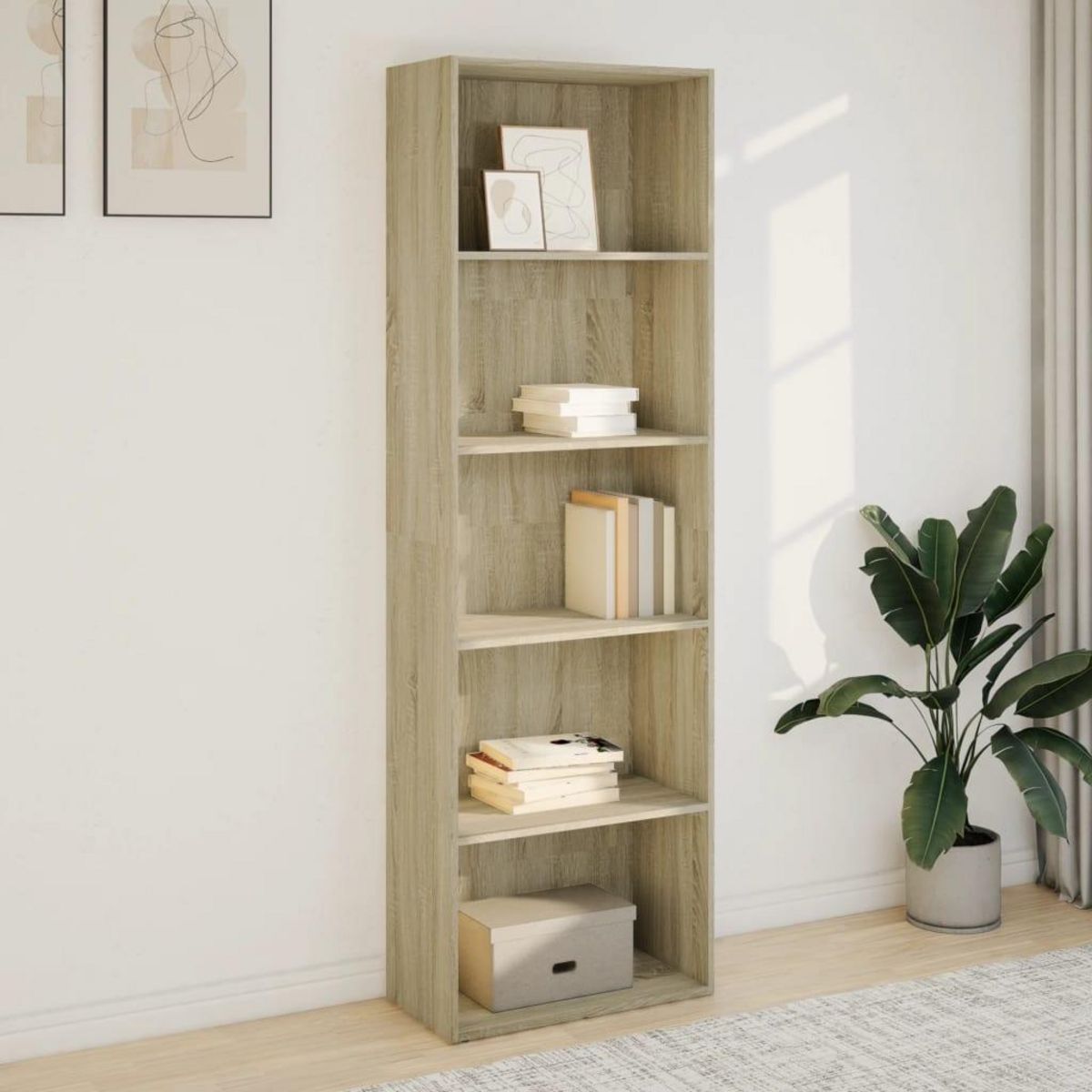 VIDAXL Bibliotheque chene sonoma 60x30x189 cm bois d'ingenierie