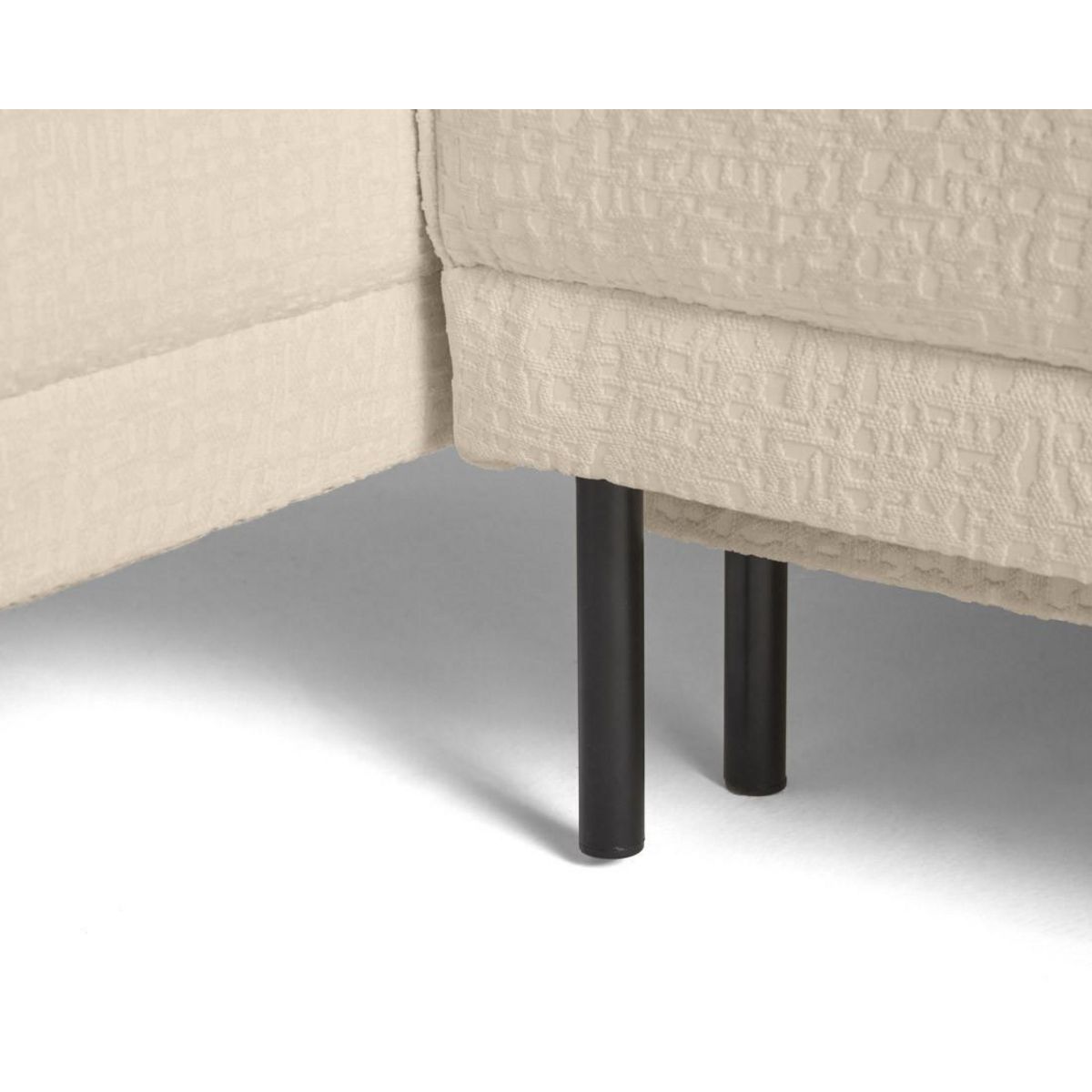 LISA DESIGN Charlie - canapé panoramique en u 7 places - convertible avec coffre - en tissu velours relief