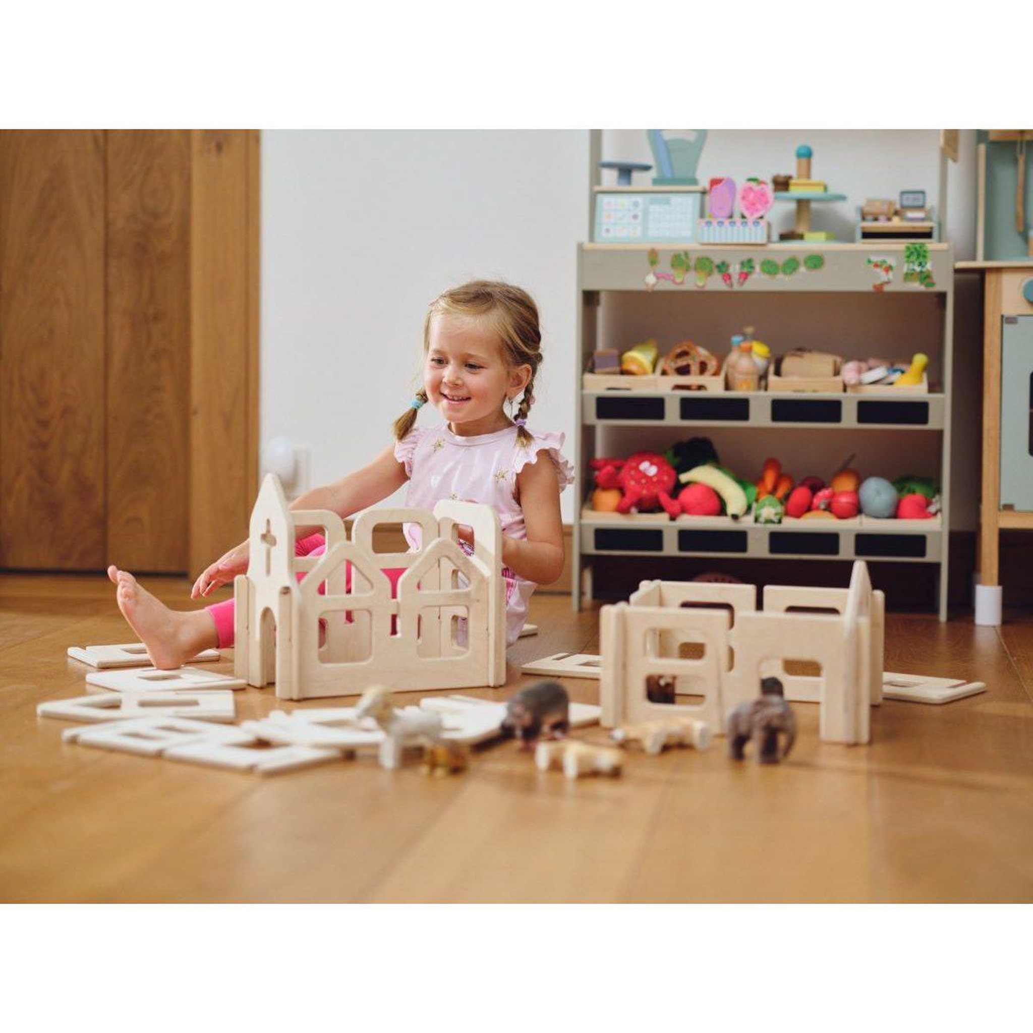 Voir la diapositive 5 : BAAVI Jeu de construction en bois Wooden City