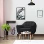 Voir la diapositive 5 : Paris Prix Fauteuil Scandinave Tissu  Lopy  78cm Noir