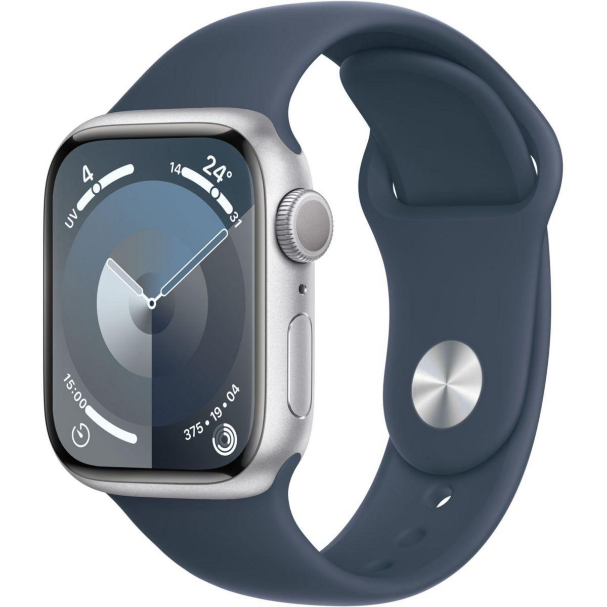 APPLE Montre connectée Serie 9 45mm Aluminium/Argent Bleu Orage S/M