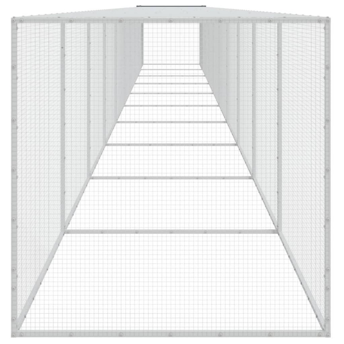 VIDAXL Poulailler avec toit anthracite 1003x98x90 cm acier galvanise