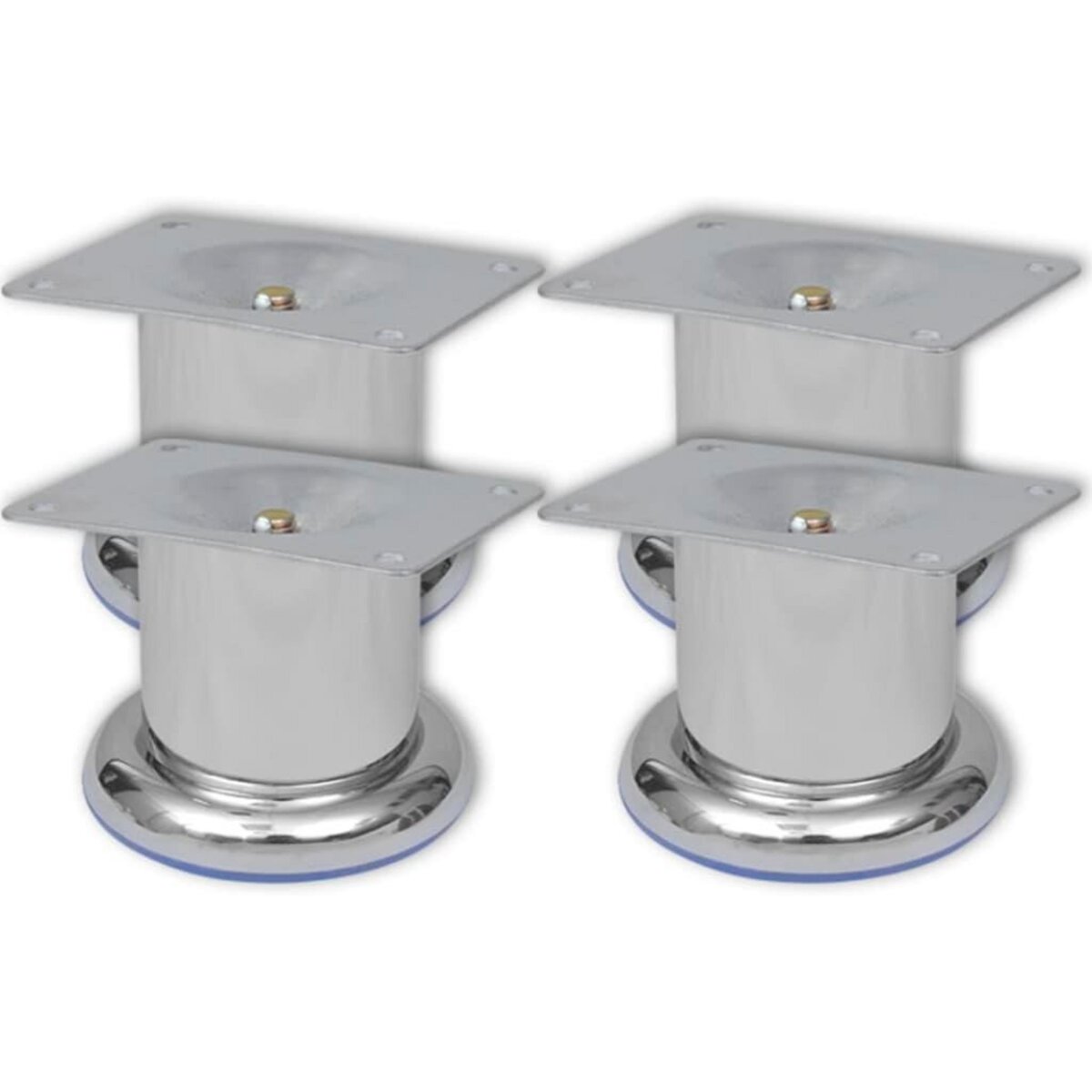 VIDAXL Pieds ronds de canape 4 pcs Chrome 60 mm