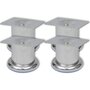 Voir la diapositive 1 : VIDAXL Pieds ronds de canape 4 pcs Chrome 60 mm
