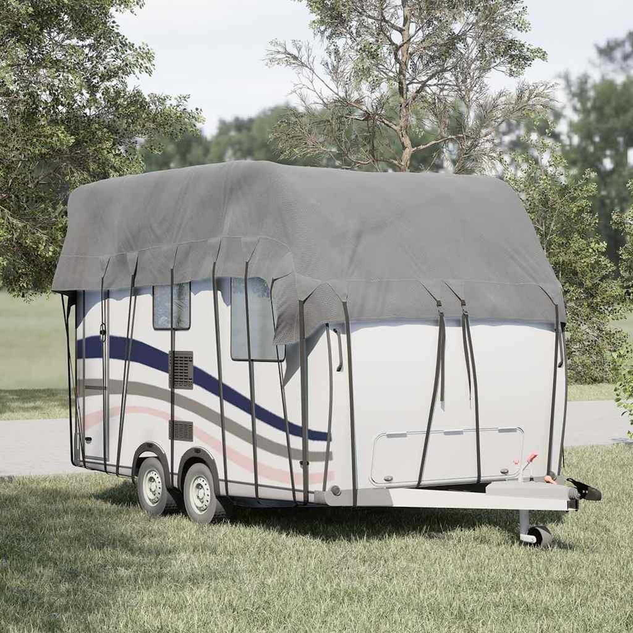 VIDAXL Housse de toit de caravane gris tissu non tisse