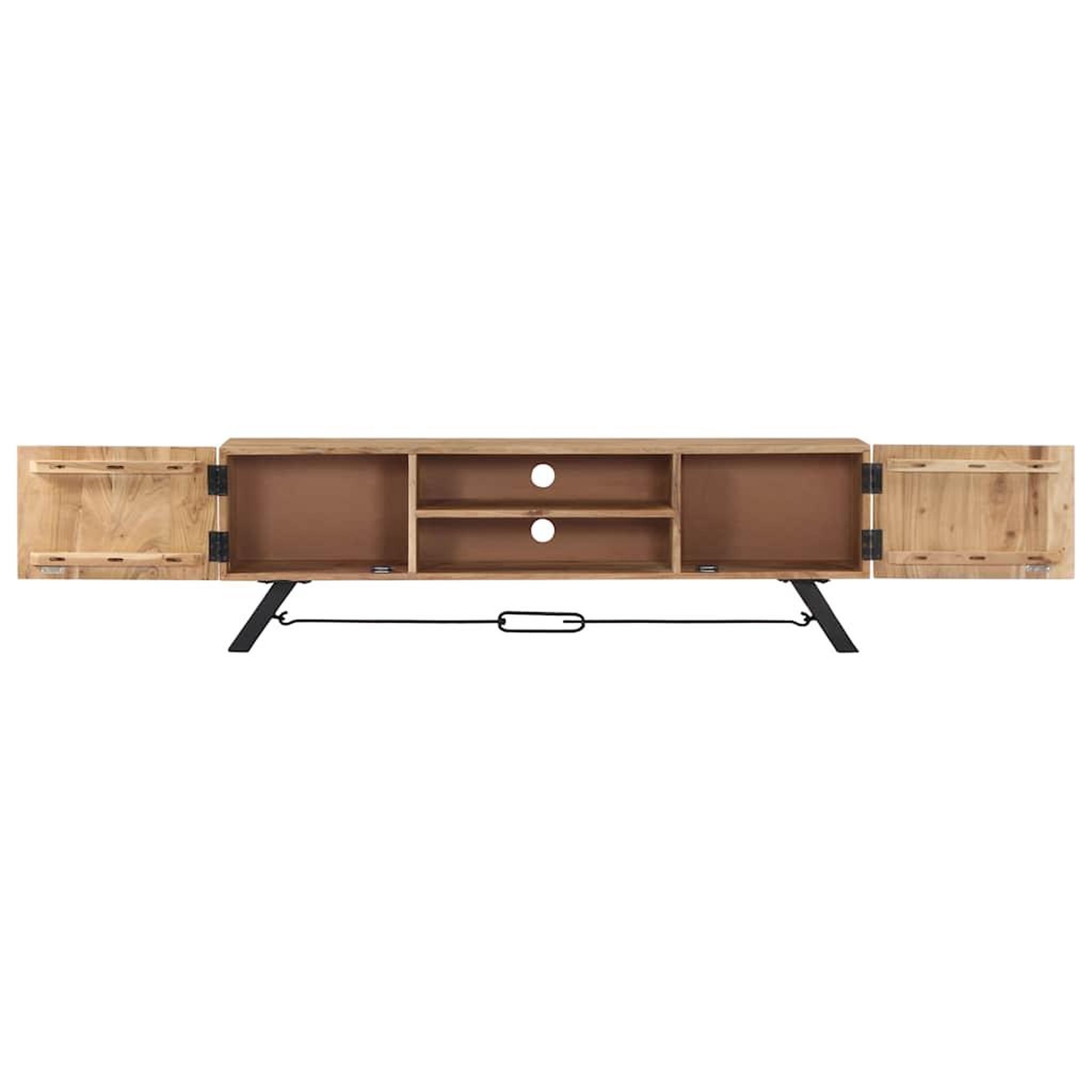 Voir la diapositive 4 : VIDAXL Meuble tv 140x30x45 cm bois d'acacia massif