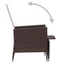 Voir la diapositive 5 : VIDAXL Chaise inclinable de jardin avec coussins Resine tressee Marron