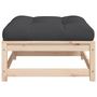 Voir la diapositive 5 : VIDAXL Repose-pied de jardin avec coussin bois de pin massif