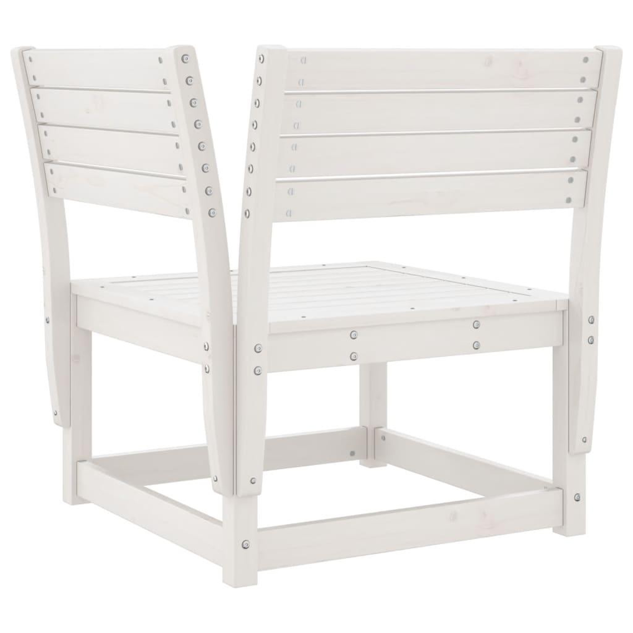 Voir la diapositive 5 : VIDAXL Salon de jardin 6 pcs blanc bois de pin massif